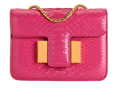 Sienna Shoulder Bag, &pound;550, Handbags, Pink, Leather, Front view